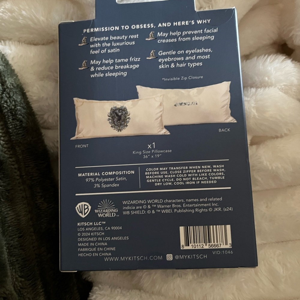 Harry Potter Kitsch Ravenclaw satin pillowcase
